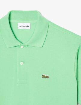Polo Lacoste cuello canale M/C Verde uinisex