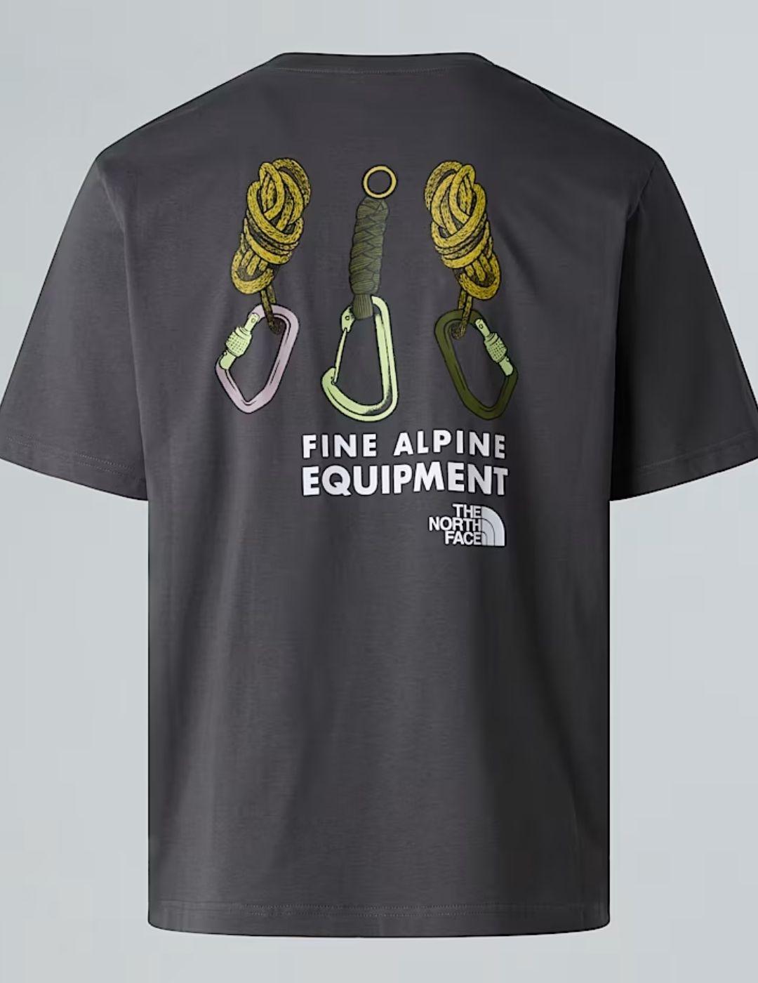 Camiseta Explore Gear Relaxed Gris Unisex