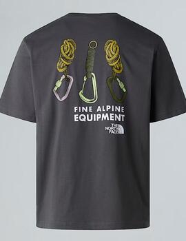 Camiseta Explore Gear Relaxed Gris Unisex