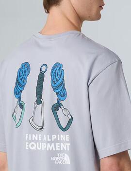 Camiseta Gris Azulado  Explore Gear Relaxed Unisex