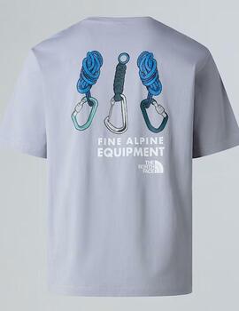 Camiseta Gris Azulado  Explore Gear Relaxed Unisex