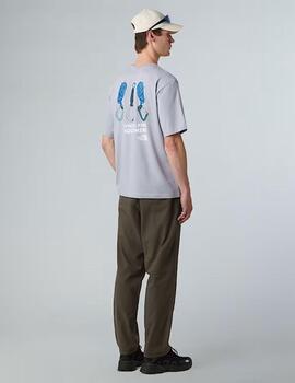 Camiseta Gris Azulado  Explore Gear Relaxed Unisex