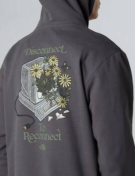 Sudadera Gris Connect Relaxed Unisex