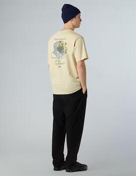 Camiseta Connected Relaxed Beige Unisex