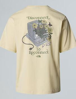 Camiseta Connected Relaxed Beige Unisex