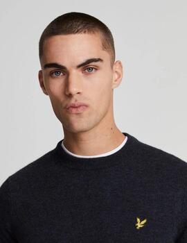 Jersey Lambswool Blend Crew Neck Marino Hombre