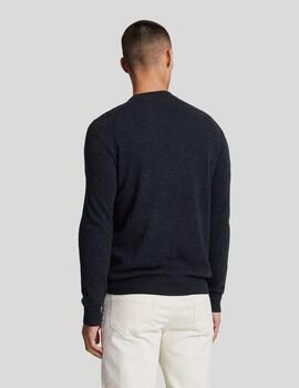 Jersey Lambswool Blend Crew Neck Marino Hombre