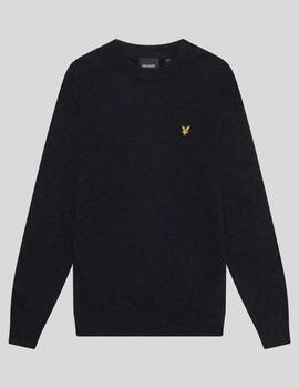 Jersey Lambswool Blend Crew Neck Marino Hombre