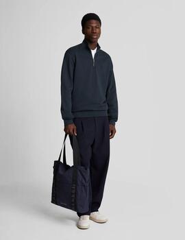 Sudadera Loopback Quarter Zip Marino Hombre