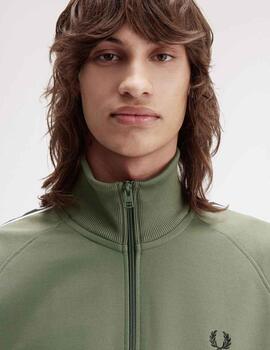 Sudadera Taped Track Fred Perry  Verde Hombre