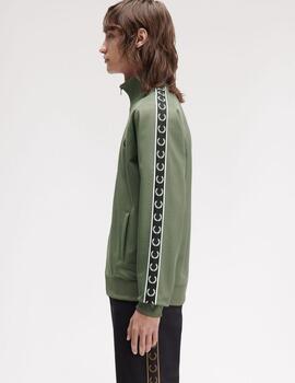 Sudadera Taped Track Fred Perry  Verde Hombre