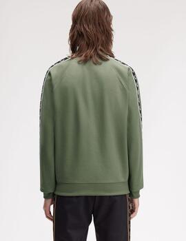 Sudadera Taped Track Fred Perry  Verde Hombre