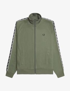 Sudadera Taped Track Fred Perry  Verde Hombre