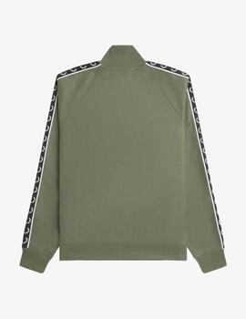 Sudadera Taped Track Fred Perry  Verde Hombre