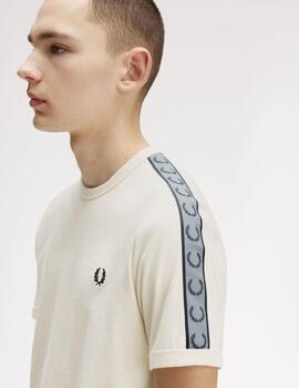 Camiseta Fred Perry Contranst Tape Ringer Hombre