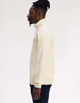 Sudadera Fred Perry Half Zip Crudo Hombre