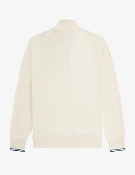Sudadera Fred Perry Half Zip Crudo Hombre