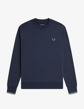 Sudadera Fred Perry Crew Neck Marino Hombre
