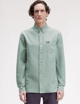 Camisa Fred Perry  Oxford Verde Hombre