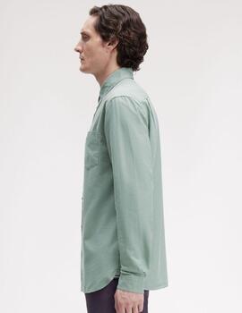Camisa Fred Perry  Oxford Verde Hombre