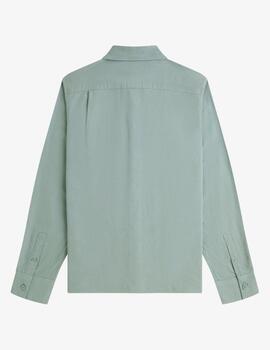 Camisa Fred Perry  Oxford Verde Hombre