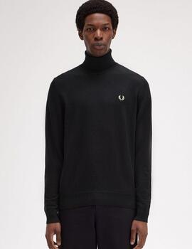 Jersey Roll Neck Fred Perry Negro Hombre