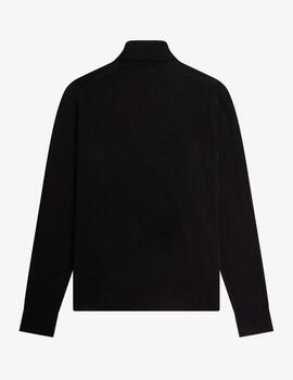 Jersey Roll Neck Fred Perry Negro Hombre