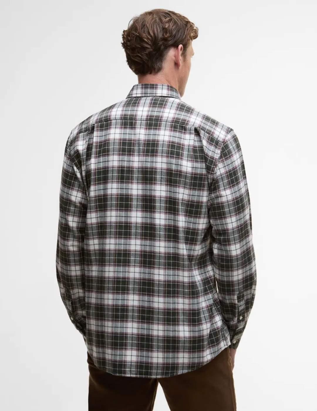 Camisa Barbour Telfield Regular Verde Hombre