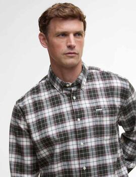 Camisa Barbour Telfield Regular Verde Hombre