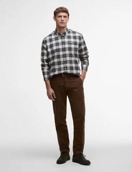 Camisa Barbour Telfield Regular Verde Hombre