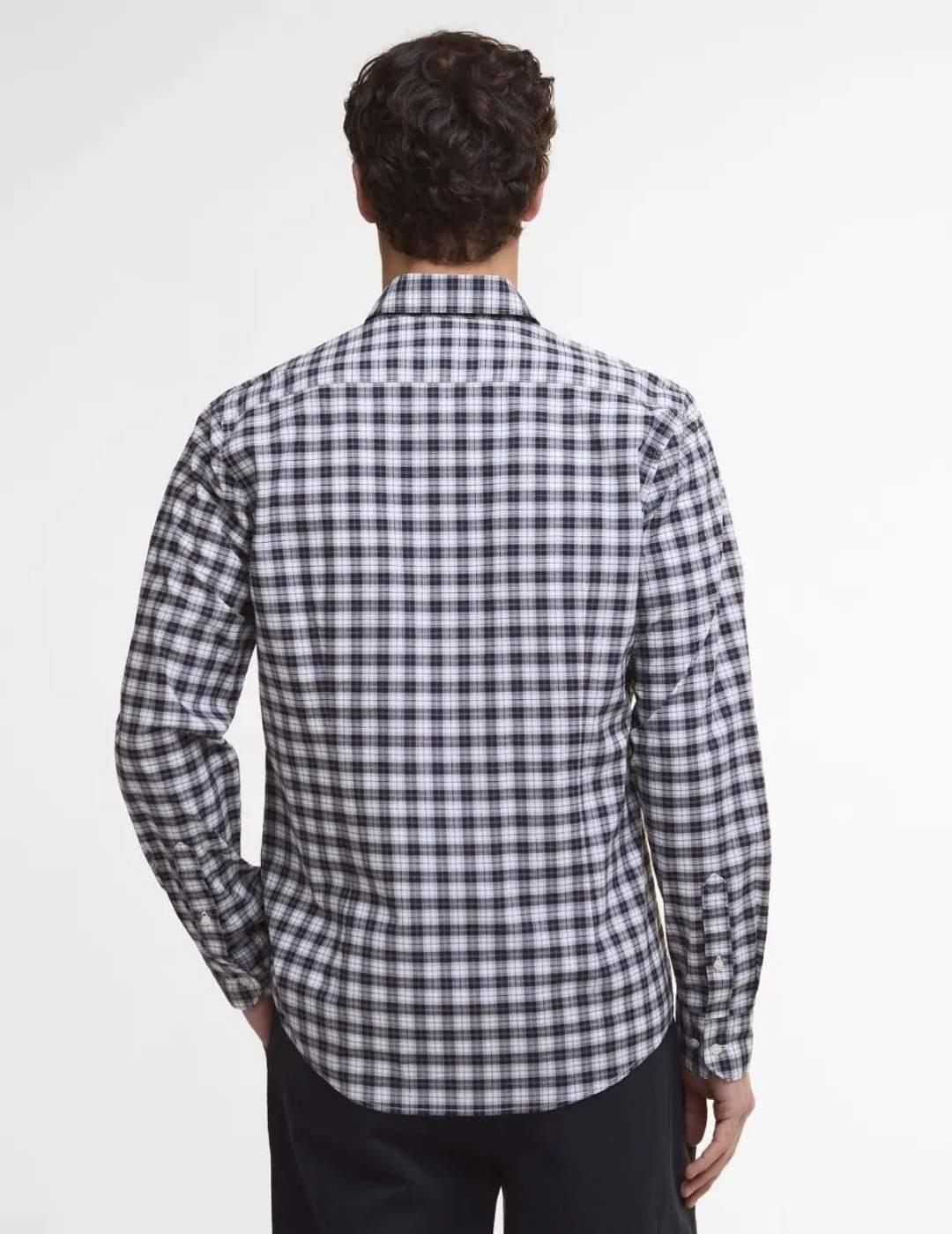 Camisa Barobour Lomond Tailored Tartan Azul Hombre