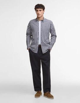 Camisa Barobour Lomond Tailored Tartan Azul Hombre
