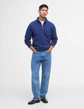 Jersey Barbour Essential Lambswool Azul  Hombre