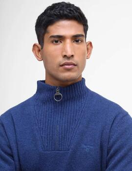 Jersey Barbour Essential Lambswool Azul  Hombre