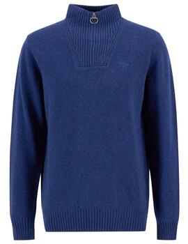 Jersey Barbour Essential Lambswool Azul  Hombre