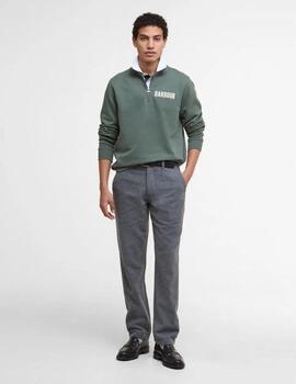 Sudadera Barbour Cotes Half Zip Verde Hombre