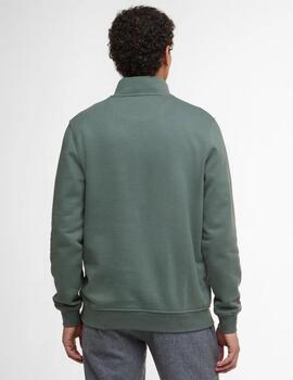 Sudadera Barbour Cotes Half Zip Verde Hombre