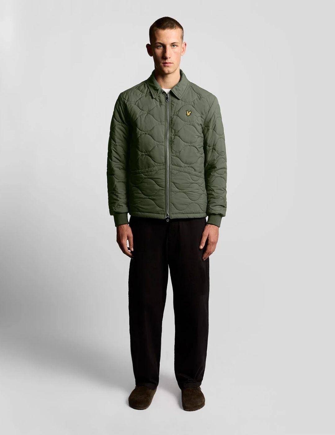 Cazadora Lyle&Scott Ripstop Verde Hombre