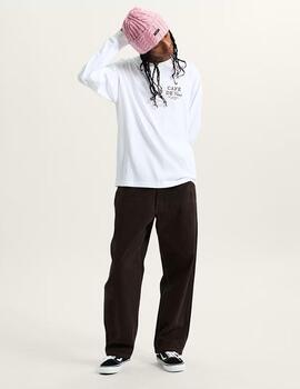 Camiseta Vans M/l Cafe blanca Unisex