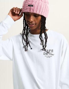Camiseta Vans M/l Cafe blanca Unisex