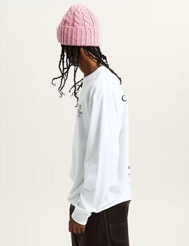 Camiseta Vans M/l Cafe blanca Unisex