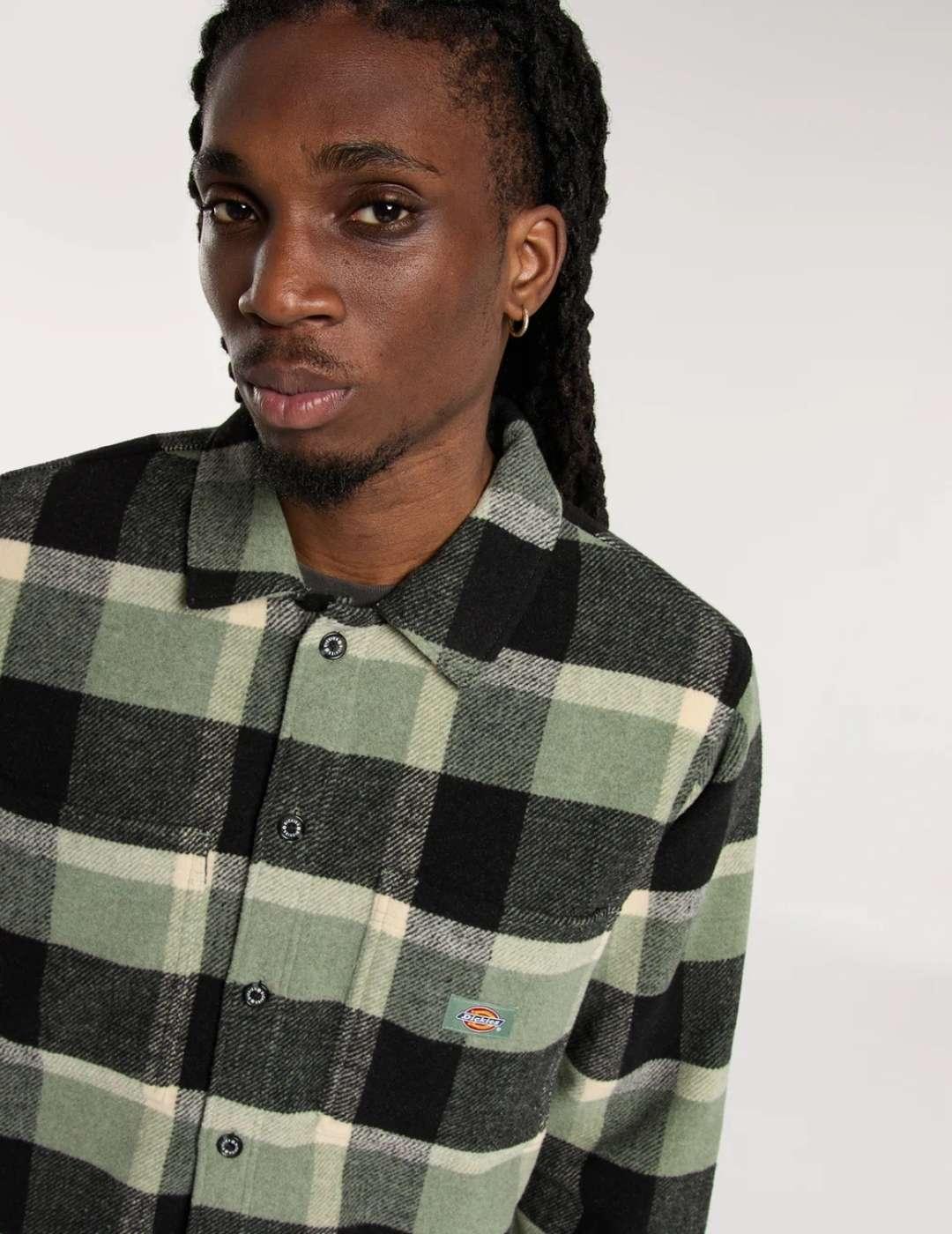 Camisa Dickies Coaling Cuadros Verde Hombre