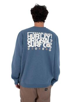 Sudadera Hurley Graphic Slub Azul Hombre