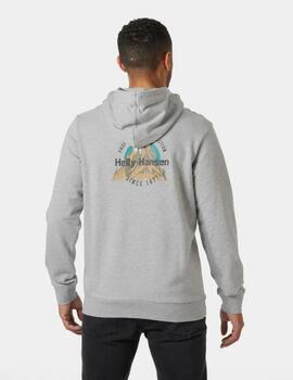 Sudadera HH Core Graphic Gris Hombre