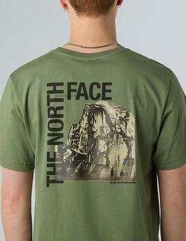 Camiseta The North Face Half Dome Photo Verde Hombre