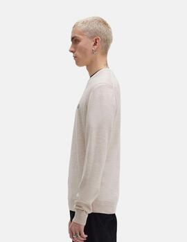 Jersey Fred Perry Classic Crew Beige Hombre