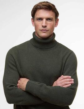 Jersey Barbour Kelp Roll Neck Verde Hombre