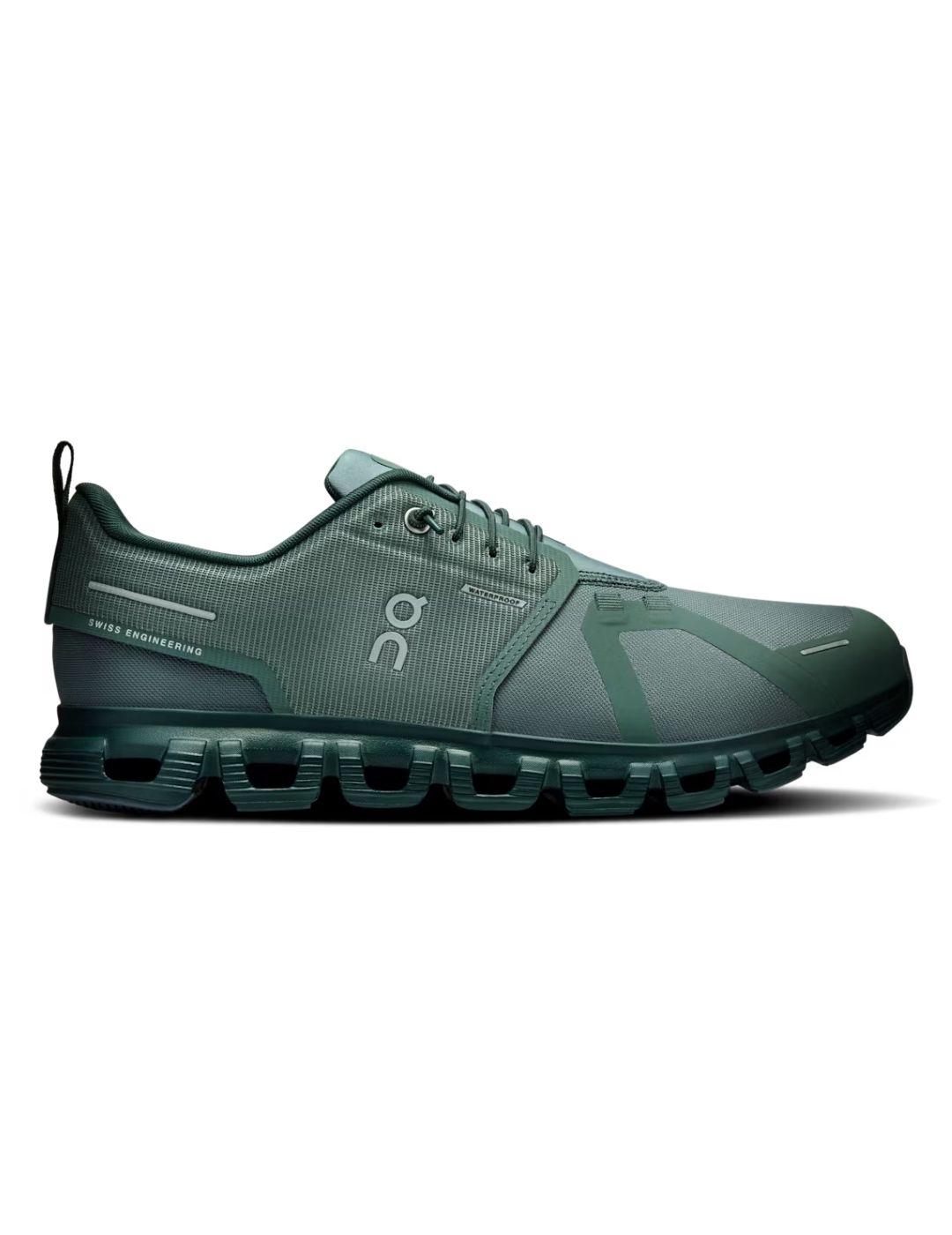 Zapatilla On Cloud 6 Waterproof Verde Hombre
