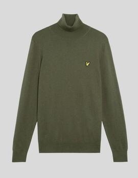 Jersey Lyle&Scott Merino Turtleneck Verde Hombre
