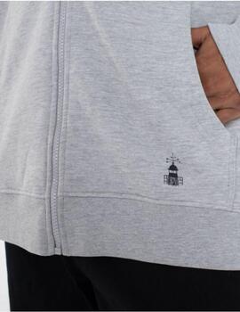 Sudadera Nazaré Zip Gris Hombre